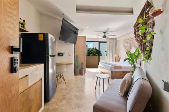 Boho Studio in Aldea Zama - King Bed + Pool - Image 3